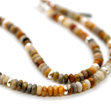 Load image into Gallery viewer, Crazy Agate + Silver Necklace - NC-513S
