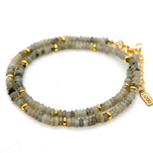 Labradorite + Gold Necklace - NC-512G