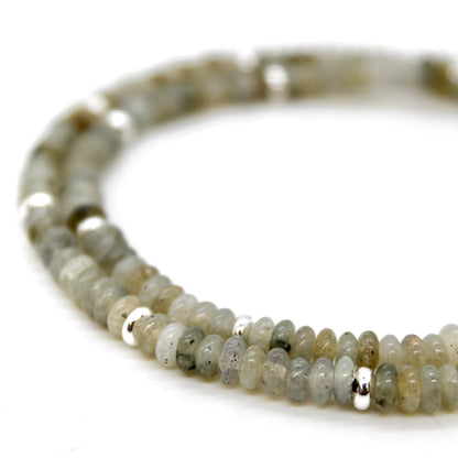 Labradorite + Silver Necklace - NC-512S