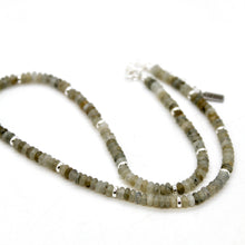 Load image into Gallery viewer, Labradorite + Silver Necklace - NC-512S
