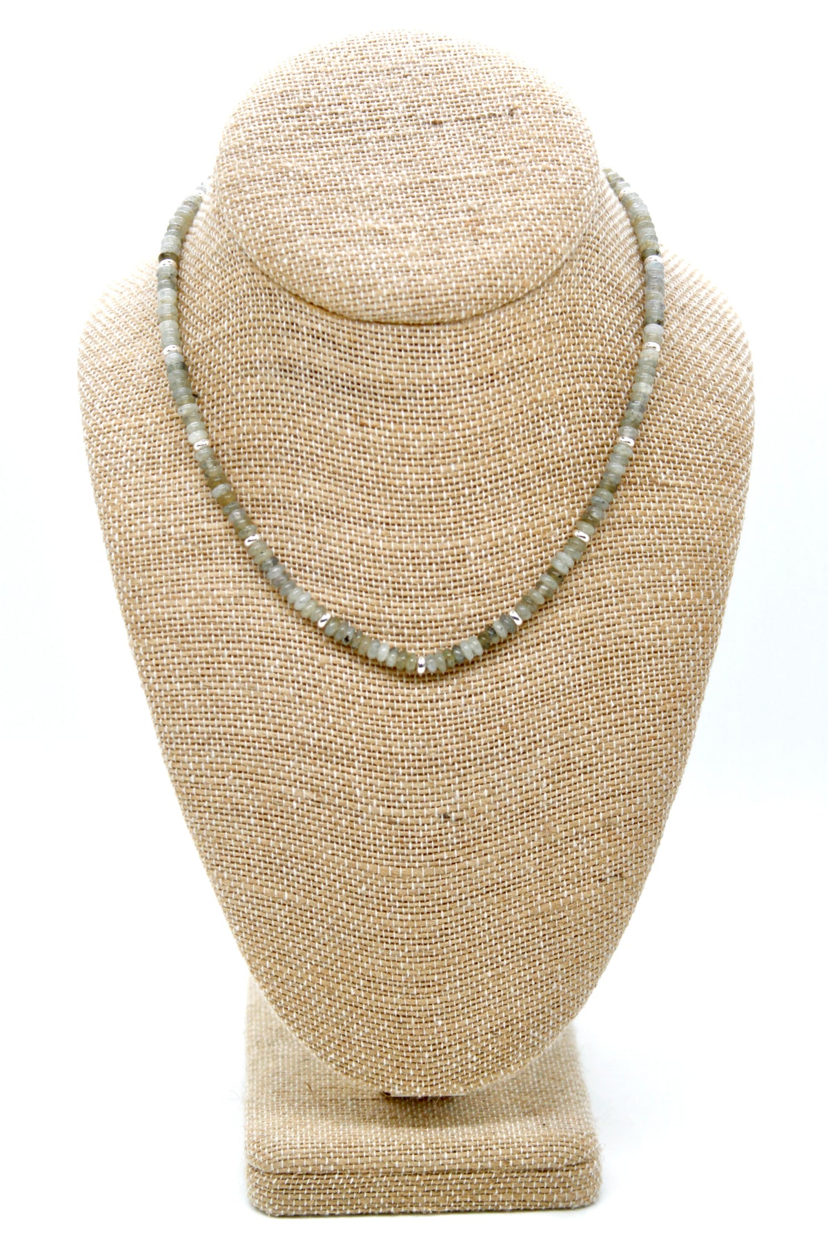 Labradorite + Silver Necklace - NC-512S