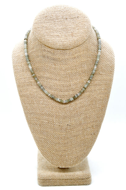 Labradorite + Silver Necklace - NC-512S