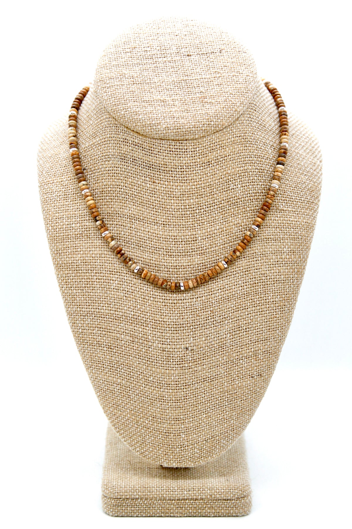 Picture Jasper + Silver Necklace - NC-514S