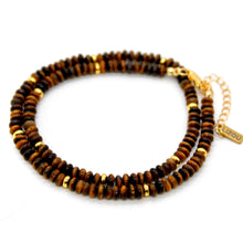 Load image into Gallery viewer, Tiger's Eye + Gold Necklace - NC-515G
