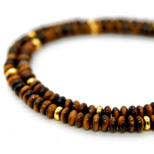 Load image into Gallery viewer, Tiger's Eye + Gold Necklace - NC-515G
