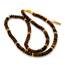 Load image into Gallery viewer, Tiger's Eye + Gold Necklace - NC-515G
