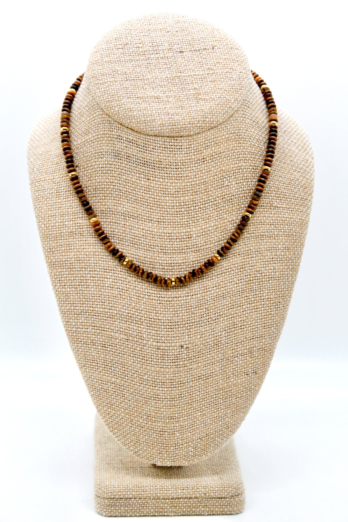 Tiger's Eye + Gold Necklace - NC-515G