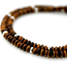 Load image into Gallery viewer, Tiger's Eye + Silver Necklace - NC-515S
