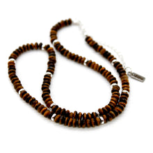 Load image into Gallery viewer, Tiger's Eye + Silver Necklace - NC-515S
