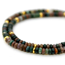 Load image into Gallery viewer, Indian Agate + Gold Necklace - NC-516G
