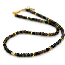 Load image into Gallery viewer, Indian Agate + Gold Necklace - NC-516G
