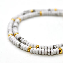 Load image into Gallery viewer, Howlite + Gold Necklace - NC-518G
