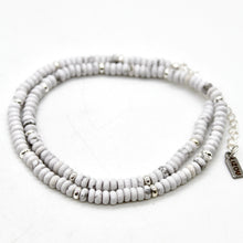 Load image into Gallery viewer, Howlite + Silver Necklace - NC-518S
