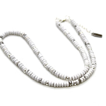 Load image into Gallery viewer, Howlite + Silver Necklace - NC-518S
