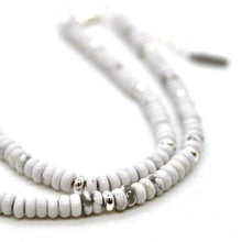 Load image into Gallery viewer, Howlite + Silver Necklace - NC-518S
