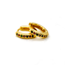 Load image into Gallery viewer, Tiny Rhinestone Mini Huggy Earrings - E4-405
