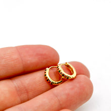 Load image into Gallery viewer, Tiny Rhinestone Mini Huggy Earrings - E4-405
