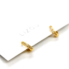 Load image into Gallery viewer, Clear Rhinestone Mini Huggy Earrings - E4-406
