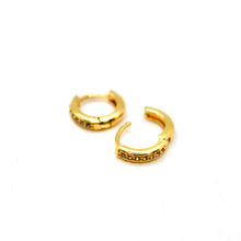 Load image into Gallery viewer, Clear Rhinestone Mini Huggy Earrings - E4-406
