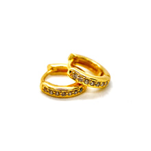 Load image into Gallery viewer, Clear Rhinestone Mini Huggy Earrings - E4-406
