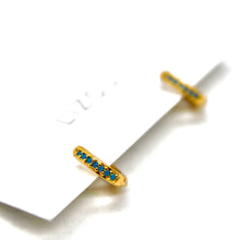 Load image into Gallery viewer, Turquoise Huggy Earrings - E4-408
