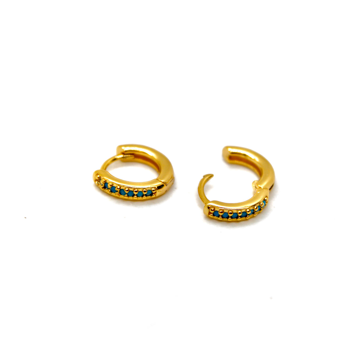 Turquoise Huggy Earrings - E4-408