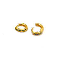 Load image into Gallery viewer, Turquoise Huggy Earrings - E4-408
