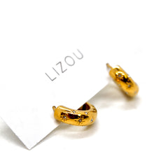 Load image into Gallery viewer, Celestial Clear Rhinestone Thick Huggy Earrings - E4-410
