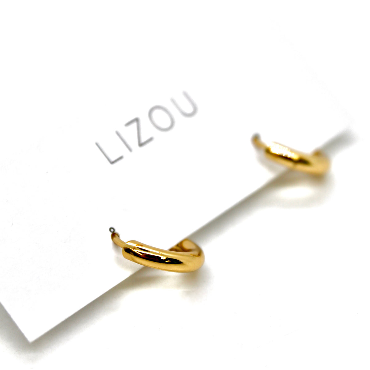 Classy Gold Mini Thick Huggy Earrings - E4-412