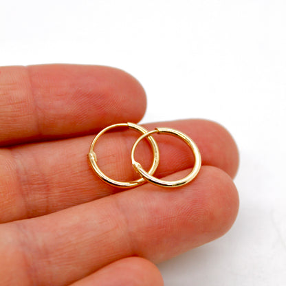 Easy and Delicate Gold Mini Huggy Earrings - E4-413