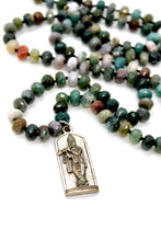 Load image into Gallery viewer, Buddha Necklace 140 - Indian Agate Faceted long Stone Necklace
