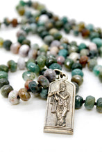 Load image into Gallery viewer, Buddha Necklace 140 - Indian Agate Faceted long Stone Necklace
