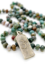 Load image into Gallery viewer, Buddha Necklace 140 - Indian Agate Faceted long Stone Necklace
