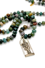Load image into Gallery viewer, Buddha Necklace 140 - Indian Agate Faceted long Stone Necklace
