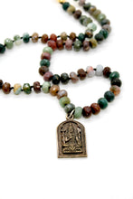 Load image into Gallery viewer, Buddha Necklace 142 - Indian Agate Faceted Short Stone Necklace
