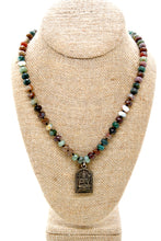 Load image into Gallery viewer, Buddha Necklace 142 - Indian Agate Faceted Short Stone Necklace
