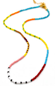Retro Single Strand Seed Bead Necklace - Seeds Collection- N8-007