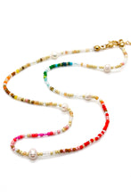 Load image into Gallery viewer, Rainbow Single Strand Pearl Necklace - Seeds Collection- N8-008
