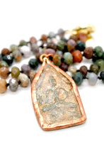 Load image into Gallery viewer, Buddha Necklace 143 - Indian Agate Faceted Short Stone Necklace

