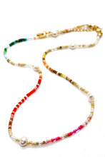 Load image into Gallery viewer, Rainbow Single Strand Pearl Necklace - Seeds Collection- N8-008
