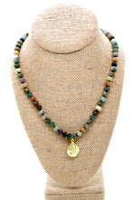 Load image into Gallery viewer, Buddha Necklace 146 - Indian Agate Faceted Short Stone Necklace
