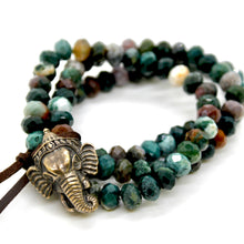 Load image into Gallery viewer, Buddha Bracelet 14 - Faceted Indian Agate
