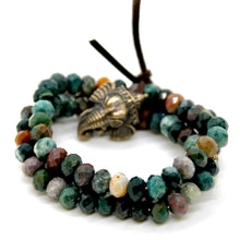 Load image into Gallery viewer, Buddha Bracelet 14 - Faceted Indian Agate
