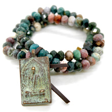 Load image into Gallery viewer, Buddha Bracelet 15 - Faceted Indian Agate
