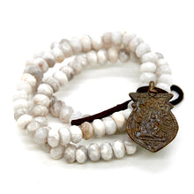 Load image into Gallery viewer, Buddha Bracelet 17 - White Agate
