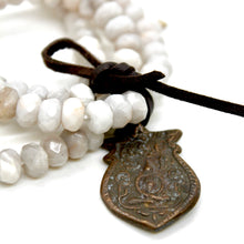 Load image into Gallery viewer, Buddha Bracelet 17 - White Agate
