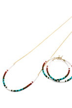 Load image into Gallery viewer, Miyuki Bead Turquoise Mix Necklace - Seeds Collection- N8-009

