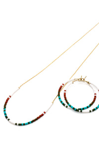 Miyuki Bead Turquoise Mix Necklace - Seeds Collection- N8-009