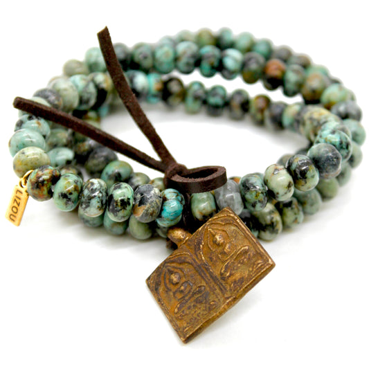 Buddha Bracelet 19 - African Turquoise