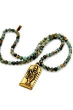 Load image into Gallery viewer, Buddha Necklace 149 - African Turquoise Stretch
